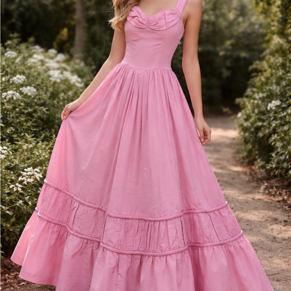 Vintage 1948 Silk Taffeta party Dress w/petticoat